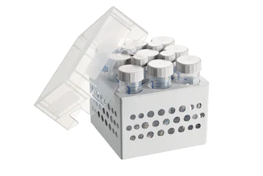 艾本德儲存盒 3 × 3, 可放置 9  個 50  mL 試管和 4  個 15  mL 試管，2  件，高 127  mm，5  英寸，聚丙烯材料，可耐受最低 -86  °C，高溫高壓滅菌，帶蓋子